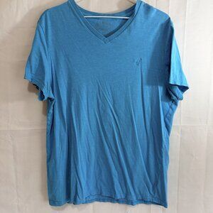 American Eagle Mens Short Sleeve V-Neck Athletic Fit AE Legend T-Shirt Teal L